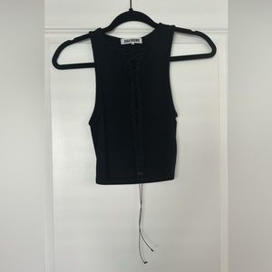 Joah Brown Lace Up Tank